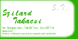 szilard takacsi business card